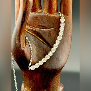 Sterling Silver Diamond Necklace